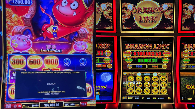 Blueberi Gaming's Devil's Lock Slot Machine jackpot and Dragon Link slot machine jackpot