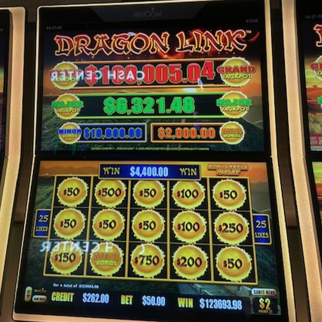 Dragon Link jackpot over $120,000