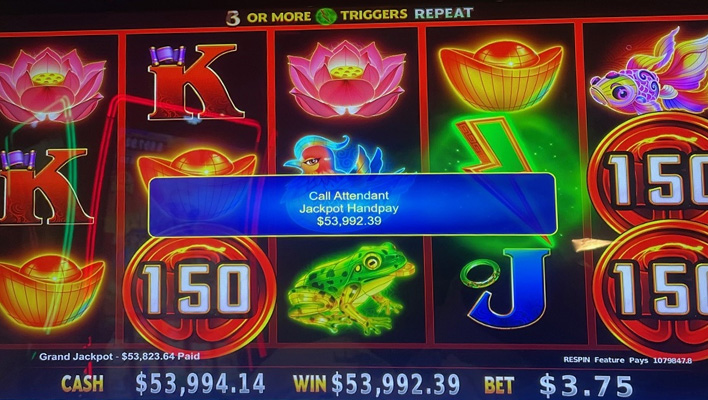 Lightning Gong Lions Jackpot of $53,992.39 at Seminole Brighton Bay Hotel & Casino