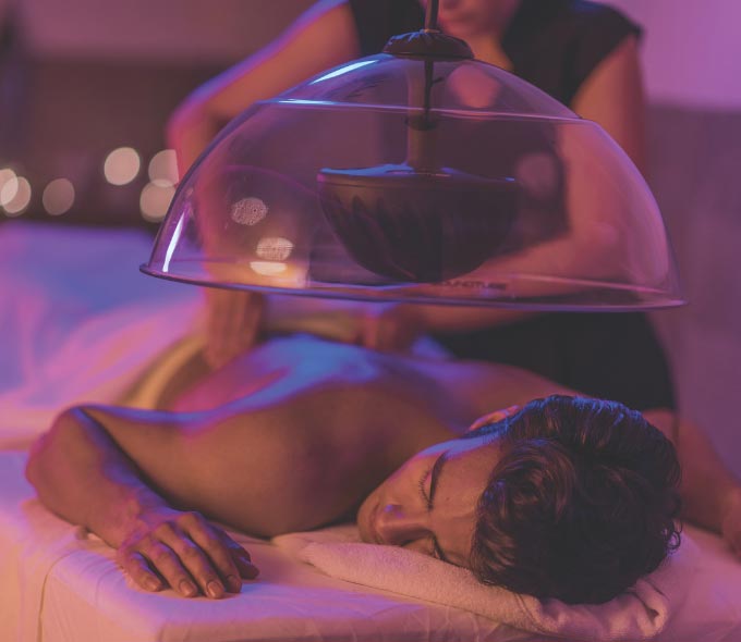 man receiving professional massage