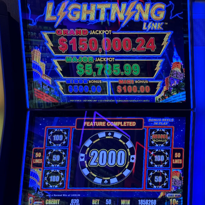 Lightning Link jackpot over $100,000 at Seminole Classic Casino
