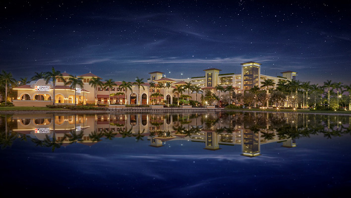 Seminole Casino Coconut Creek at night
