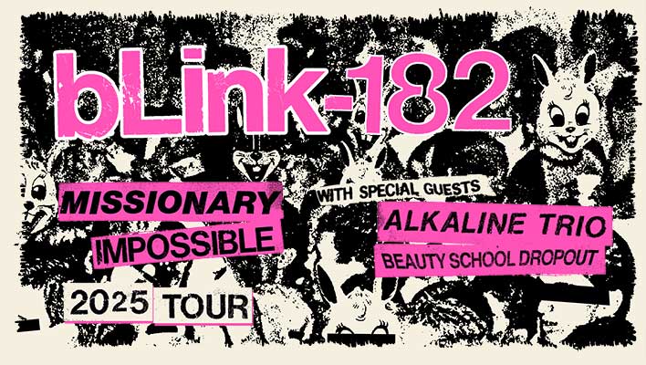 Blink-182 Missionary Impossible 2025 Tour with special guests Alkaline Trio