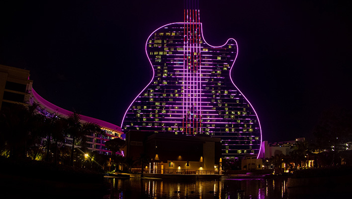 Pinktober Guitar Light Show
