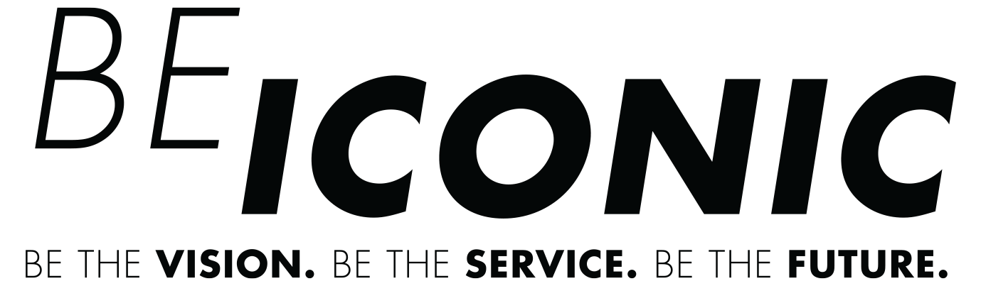 Be Iconic Be The Vision. Be The Service. Be The Future. logo