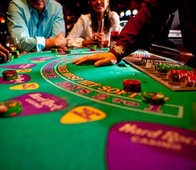 People playing a table game