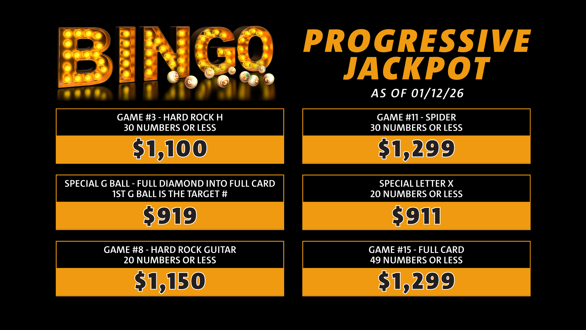 January Bingo Progressive