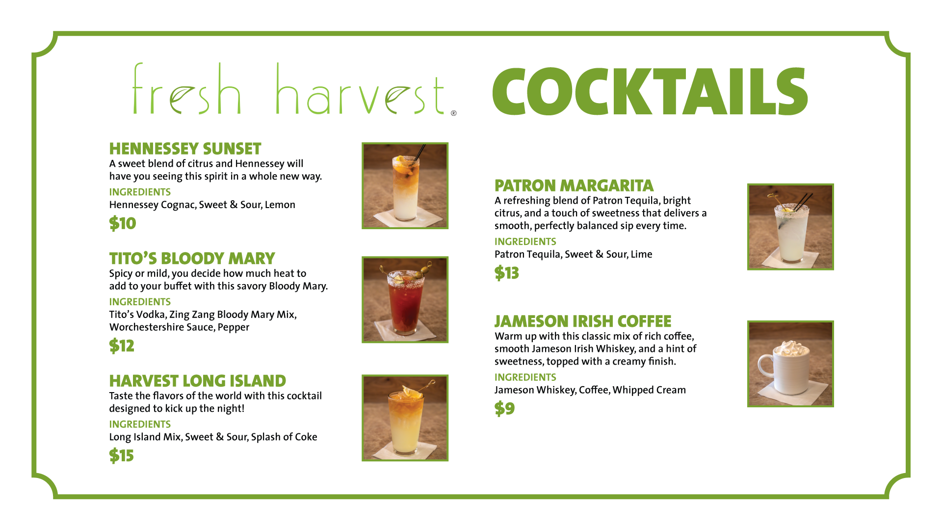 Fresh Harvest Cocktails
