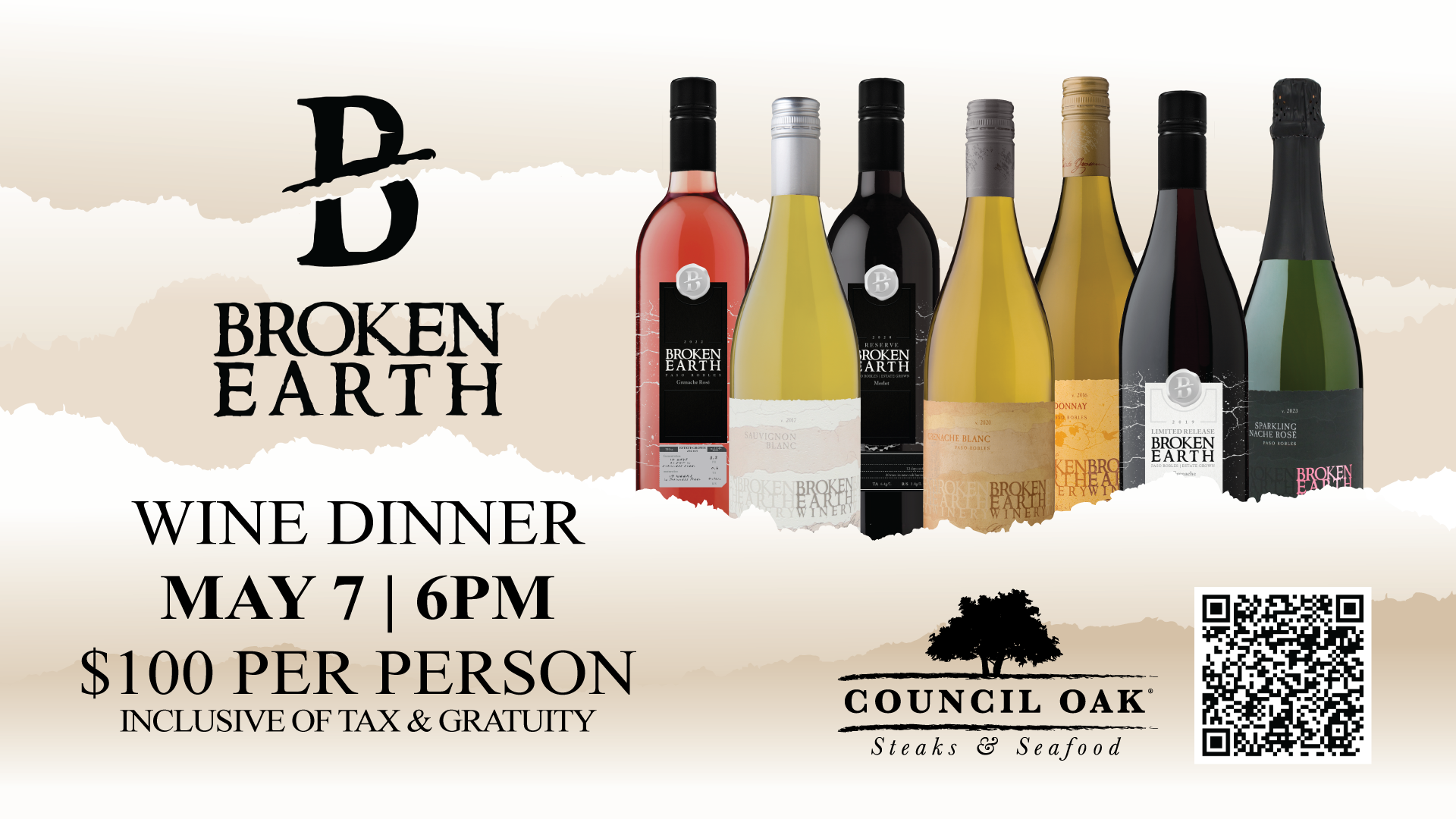 Broken Earth Wine Dinner