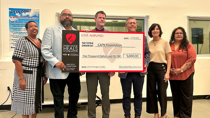 CAPK was chosen from a global pool of nominees to receive funding as part of Hard Rock’s worldwide commitment to healing through philanthropy